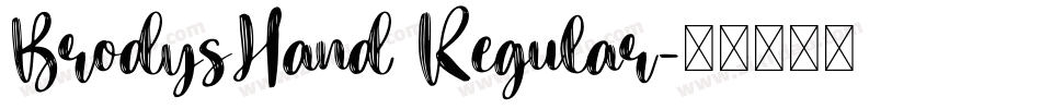 BrodysHand Regular字体转换
